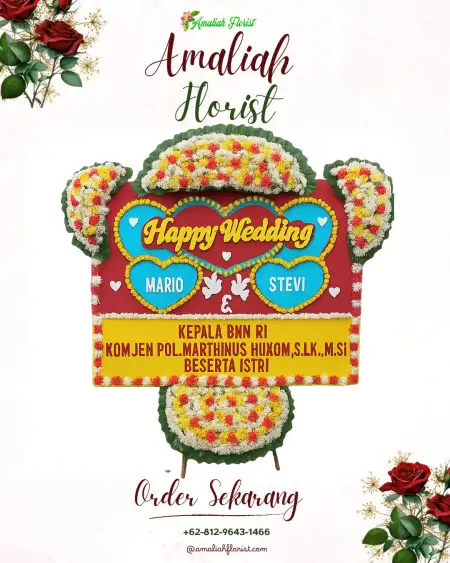 Papan Bunga Pernikahan Langgengsari